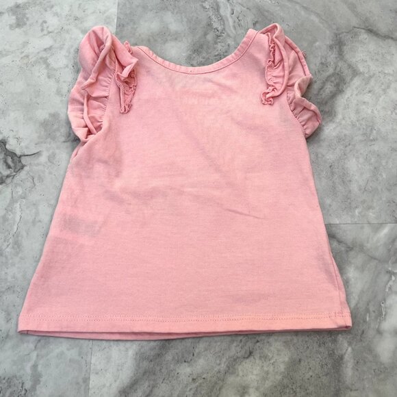 Disney Jr Top Girls Size 3T Pink Ruffle Sleeve Minnie‎ Mouse Tee Shirt - Picture 3 of 4
